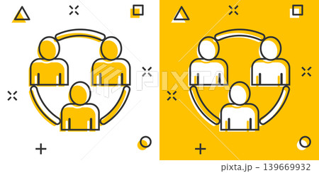People communication icon in comic style. People cartoon vector illustration on white background. Partnership splash effect business concept. People communication icon in comic style. People cartoon vector illustration on white background. Partnership splash effect business concept. 139669932