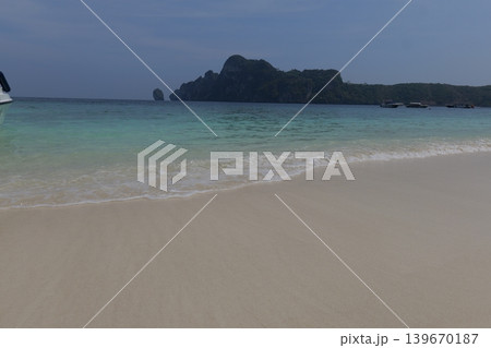Tropical Beach Landscape on Phi Phi Island Thailand Tropical Beach Landscape on Phi Phi Island Thailand 139670187