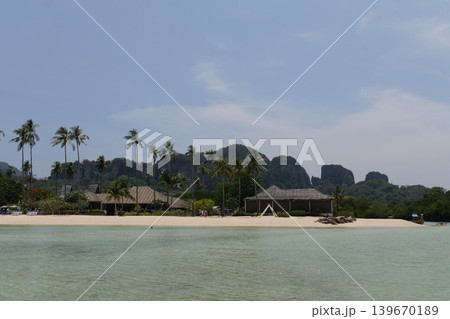 Tropical Beach Landscape on Phi Phi Island Thailand Tropical Beach Landscape on Phi Phi Island Thailand 139670189