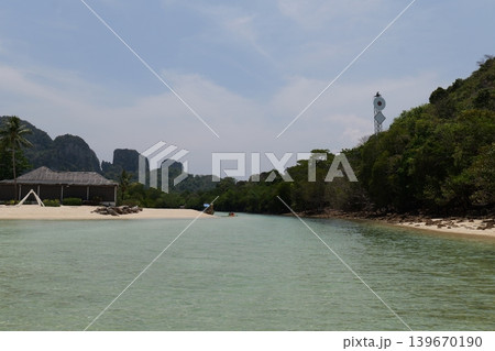 Tropical Beach Landscape on Phi Phi Island Thailand Tropical Beach Landscape on Phi Phi Island Thailand 139670190