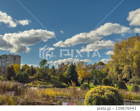 Autumn City Park Wild Garden Residential Buildings Autumn City Park Wild Garden Residential Buildings 139670441