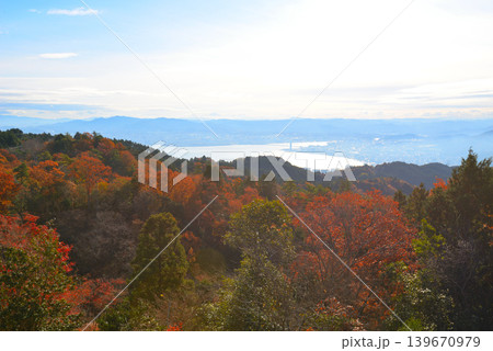 比叡山から見た琵琶湖と滋賀 比叡山から見た琵琶湖と滋賀 139670979