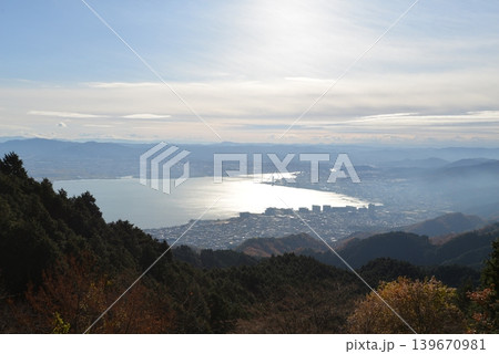 比叡山から見た琵琶湖と滋賀 比叡山から見た琵琶湖と滋賀 139670981
