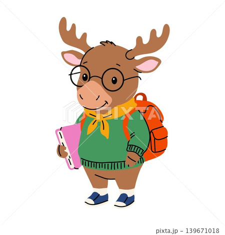 Kawaii Moose School Animal Holding Tablet Kawaii Moose School Animal Holding Tablet 139671018