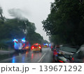 Accident on a federal highway in the rain, Germany 139671292