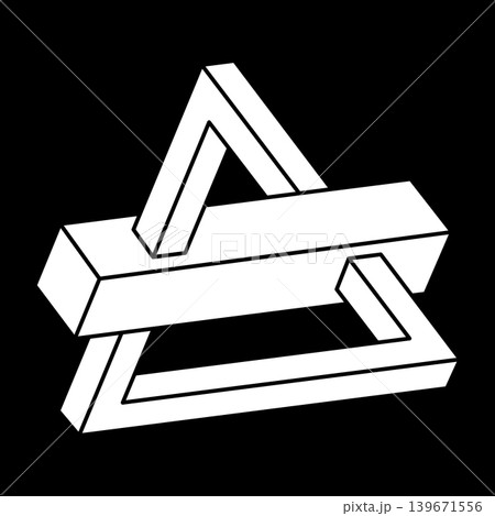 Optical illusion. Impossible shapes. Abstract eternal geometric object. Optical art. Optical illusion. Impossible shapes. Abstract eternal geometric object. Optical art. 139671556