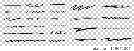 Handwritten line set_black 139671807