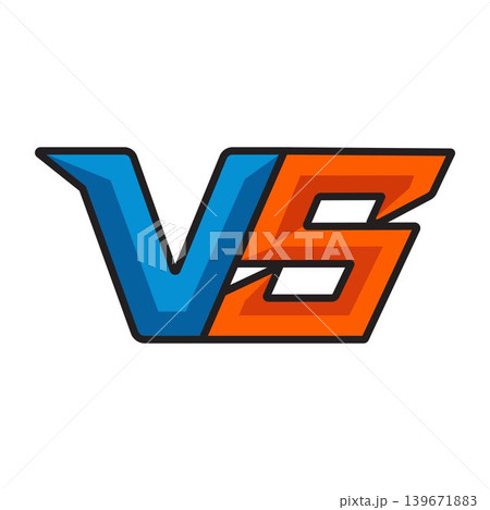 VS monogram logo design, bold blue and orange versus letters for competition sports battle comparison, esports gaming graphic icon. VS monogram logo design, bold blue and orange versus letters for competition sports battle comparison, esports gaming graphic icon. 139671883