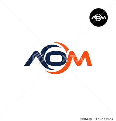Letter AOM Logo Design Readymade Initial Letter AOM Logo Design Readymade Initial 139671923