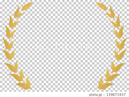 A luxurious gold gradient laurel wreath A luxurious gold gradient laurel wreath 139671937