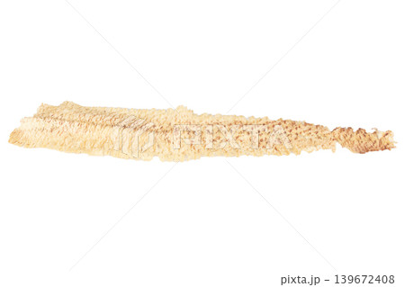 Dried shredded squid isolated on white background 139672408
