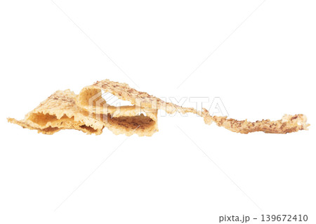 Dried shredded squid isolated on white background Dried shredded squid isolated on white background 139672410