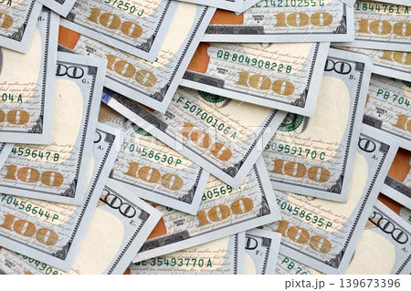 United States Dollar currency money bills. USD currency banknotes in big amount United States Dollar currency money bills. USD currency banknotes in big amount 139673396