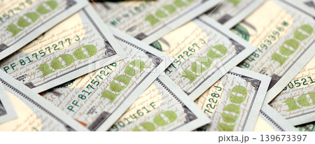 United States Dollar currency money bills. USD currency banknotes in big amount United States Dollar currency money bills. USD currency banknotes in big amount 139673397