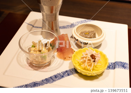 美味しい和食の前菜盛り合わせ 美味しい和食の前菜盛り合わせ 139673551