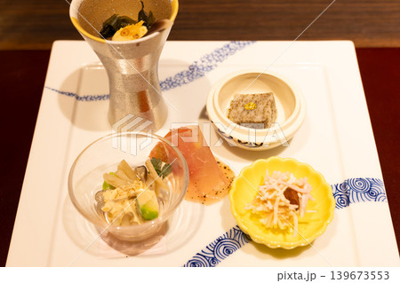 美味しい和食の前菜盛り合わせ 美味しい和食の前菜盛り合わせ 139673553