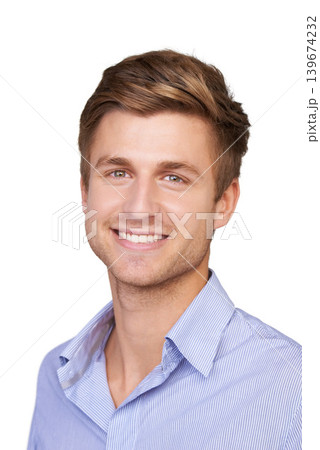 Businessman, portrait and corporate consultant smile by white background for studio about us, professional or company. Face, worker and happy Canada employee with backdrop, confidence or development Businessman, portrait and corporate consultant smile by white background for studio about us, professional or company. Face, worker and happy Canada employee with backdrop, confidence or development 139674232