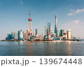 Shanghai skyline with Oriental Pearl Tower and iconic financial skyscraper in Lujiazui business center Shanghai skyline with Oriental Pearl Tower and iconic financial skyscraper in Lujiazui business center 139674448