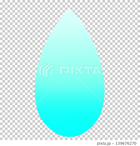 綺麗な水色のシンプルな雫のイラスト素材/フレーム 枠 涙 雨粒 綺麗な水色のシンプルな雫のイラスト素材/フレーム 枠 涙 雨粒 139676270