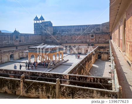 The famous Amber Fort, the fortified residence of Raja Man Singh I in the northern suburbs of Jaipur, India The famous Amber Fort, the fortified residence of Raja Man Singh I in the northern suburbs of Jaipur, India 139677623