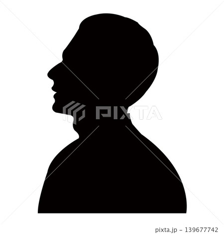 a man head silhouette vector 139677742