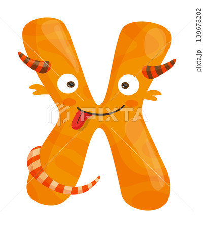 Orange Monster Letter X Orange Monster Letter X 139678202