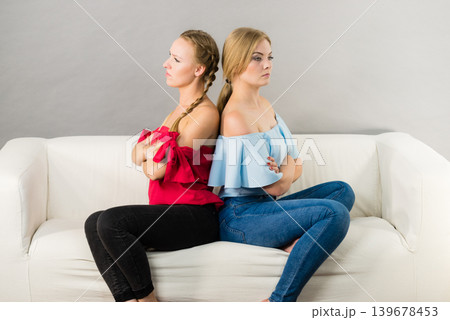 Two women being mad at each other 139678453