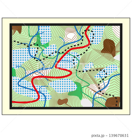 A High detail, grunge Treasure Map with lots of decoration hand drawn with incredible details. 139678631