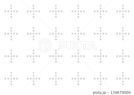 手描きドットの十字模様パターン 〈ライトグレー〉背景素材 手描きドットの十字模様パターン 〈ライトグレー〉背景素材 139679000