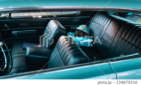 Berlin, Germany - May 2, 2026: Classic Car Interior at Auto Show 139679316