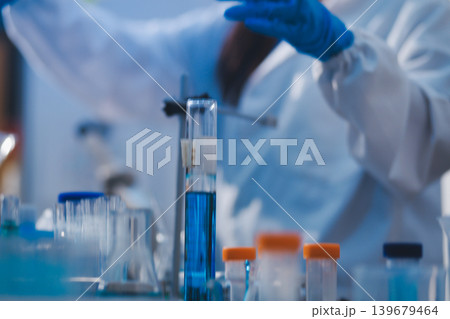 Researchers working in the clinical laboratory Researchers working in the clinical laboratory 139679464