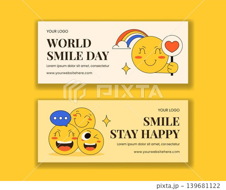 World Smile Day Social Media Banner Flat Cartoon Hand Drawn Healthcare Illustration World Smile Day Social Media Banner Flat Cartoon Hand Drawn Healthcare Illustration 139681122