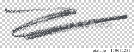 dark gray pencil strokes isolated on transparent background 139681282