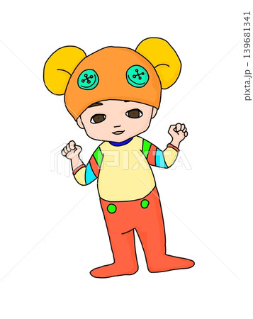 耳のついた帽子を被った子 耳のついた帽子を被った子 139681341