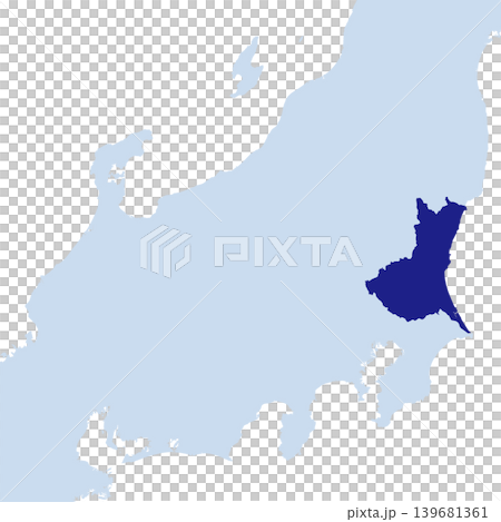 日本のベクターイラスト地図素材:茨城県全体地図 日本のベクターイラスト地図素材:茨城県全体地図 139681361