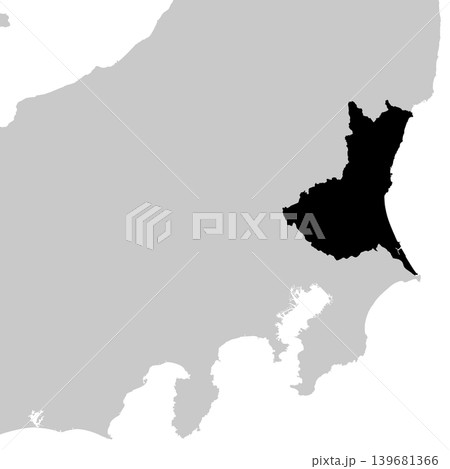 日本のベクターイラスト地図素材:茨城県全体地図 日本のベクターイラスト地図素材:茨城県全体地図 139681366
