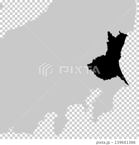 日本のベクターイラスト地図素材:茨城県全体地図 日本のベクターイラスト地図素材:茨城県全体地図 139681366