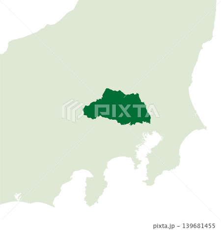 日本のベクターイラスト地図素材：埼玉県全体地図 139681455