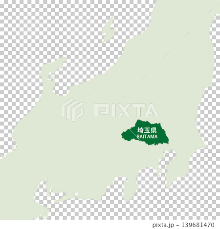 日本のベクターイラスト地図素材:埼玉県全体地図 日本のベクターイラスト地図素材:埼玉県全体地図 139681470