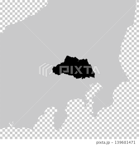 日本向量插圖地圖：埼玉縣地圖 139681471
