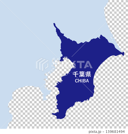 日本のベクターイラスト地図素材:千葉県全体地図 日本のベクターイラスト地図素材:千葉県全体地図 139681494