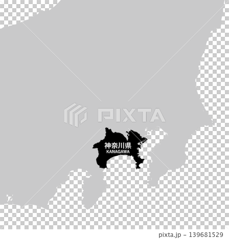 日本のベクターイラスト地図素材:神奈川県全体地図 日本のベクターイラスト地図素材:神奈川県全体地図 139681529