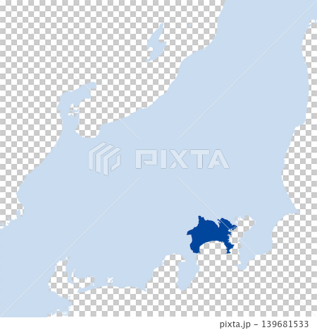 日本のベクターイラスト地図素材:神奈川県全体地図 日本のベクターイラスト地図素材:神奈川県全体地図 139681533