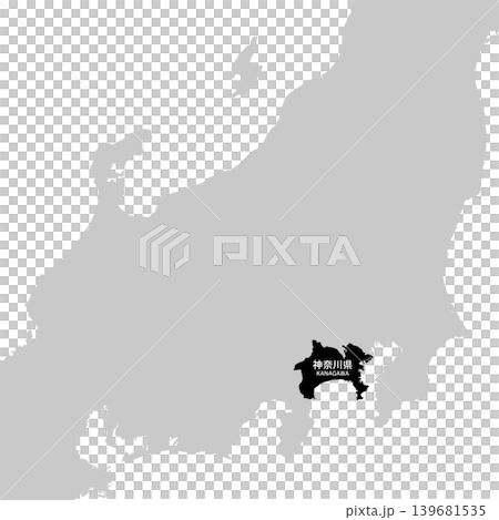 Vector illustration map of Japan: Kanagawa prefecture map Vector illustration map of Japan: Kanagawa prefecture map 139681535