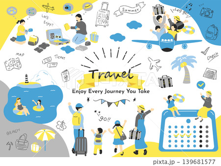 夏の旅行を楽しむ家族 夏の旅行を楽しむ家族 139681577