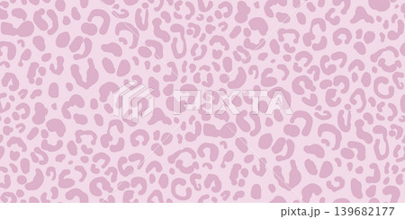 Wild cat spots in pink shades, seamless pattern with jaguar skin, snow leopard isolated on pink Wild cat spots in pink shades, seamless pattern with jaguar skin, snow leopard isolated on pink 139682177