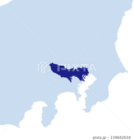 日本のベクターイラスト地図素材:東京都全体地図 日本のベクターイラスト地図素材:東京都全体地図 139682638