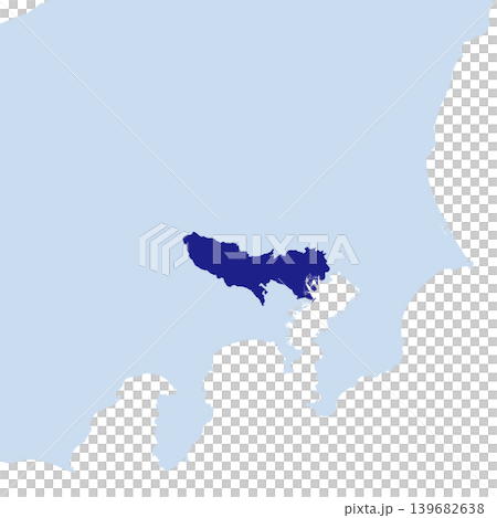 日本のベクターイラスト地図素材:東京都全体地図 日本のベクターイラスト地図素材:東京都全体地図 139682638