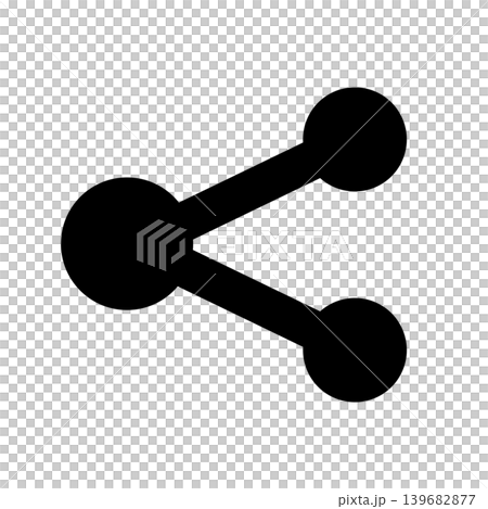 シェアマークのシンプルなアイコンイラスト001 シェアマークのシンプルなアイコンイラスト001 139682877