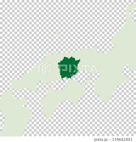Vector illustration map material for Japan: Okayama Prefecture map Vector illustration map material for Japan: Okayama Prefecture map 139682881